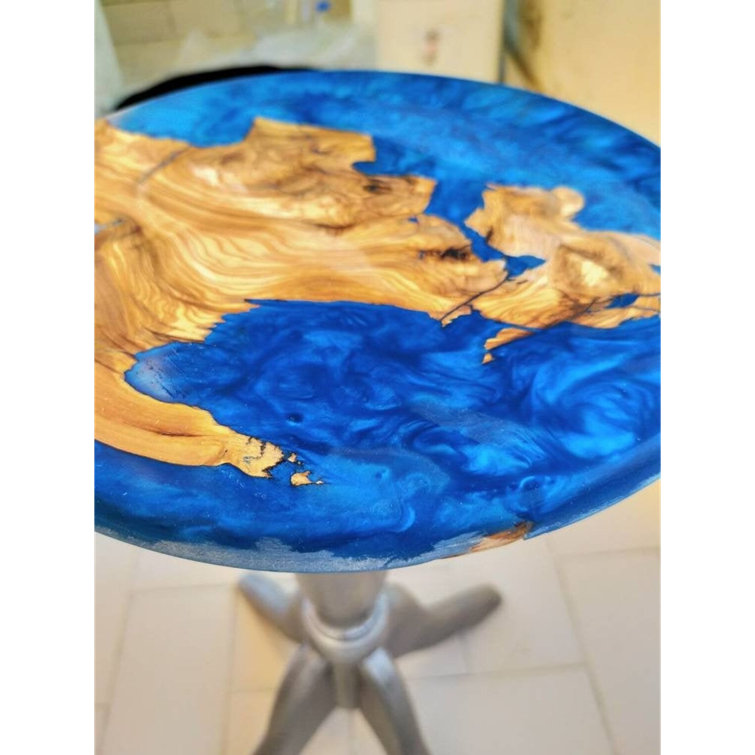 Resinwoodliving Plateau de table en résine époxy et bois métallique bicolore 04 Wayfair Canada